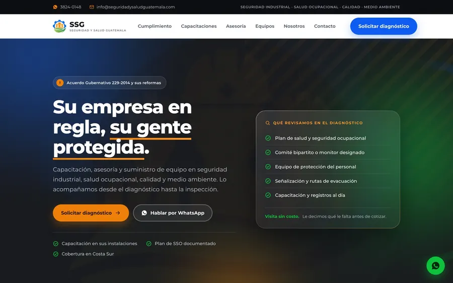 Sitio de Seguridad y Salud Guatemala
